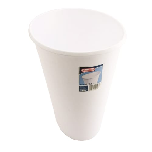Sterilite® Vanity Wastebasket, 10 Quart Oval, White